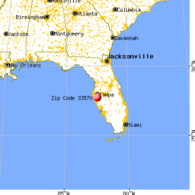 Ruskin, FL (33570) map from a distance