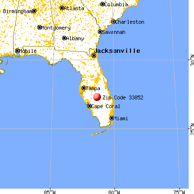 Lake Placid, FL (33852) map from a distance