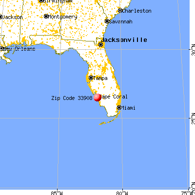 Iona, FL (33908) map from a distance