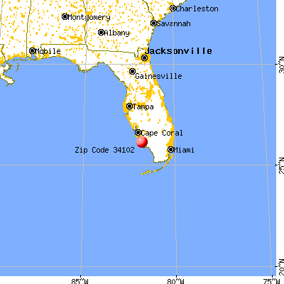 Naples, FL (34102) map from a distance