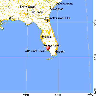 Orangetree, FL (34120) map from a distance