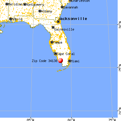 Chokoloskee, FL (34138) map from a distance