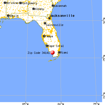 Everglades, FL (34141) map from a distance
