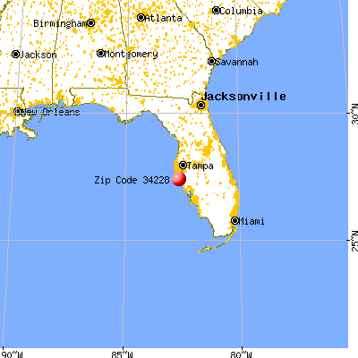 Longboat Key, FL (34228) map from a distance