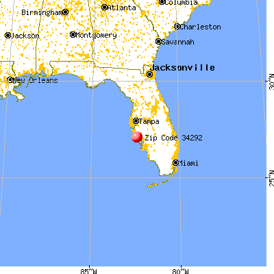 Venice, FL (34292) map from a distance
