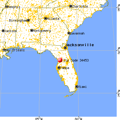 Inverness, FL (34453) map from a distance