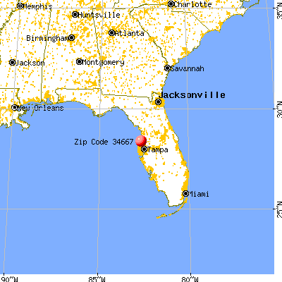 Hudson, FL (34667) map from a distance