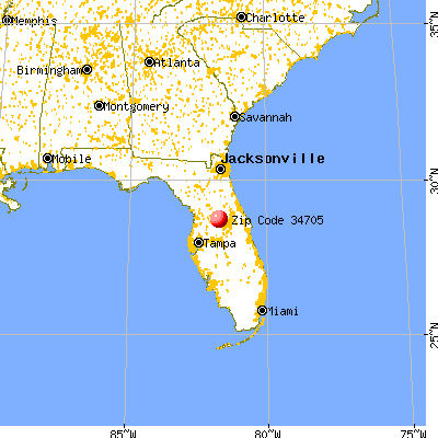 Astatula, FL (34705) map from a distance