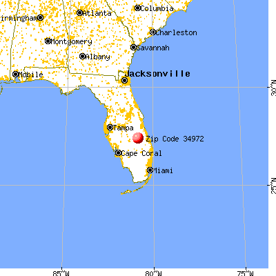 Okeechobee, FL (34972) map from a distance