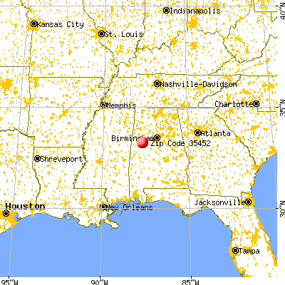 Coker, AL (35452) map from a distance