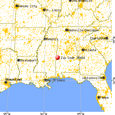 Gainesville, AL (35464) map from a distance