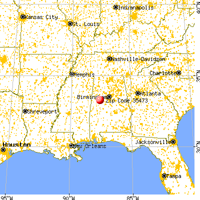 Northport, AL (35473) map from a distance