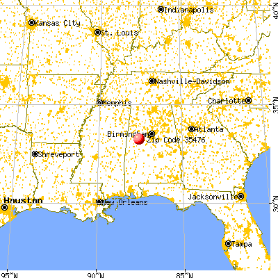 Northport, AL (35476) map from a distance