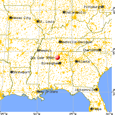 Addison, AL (35540) map from a distance