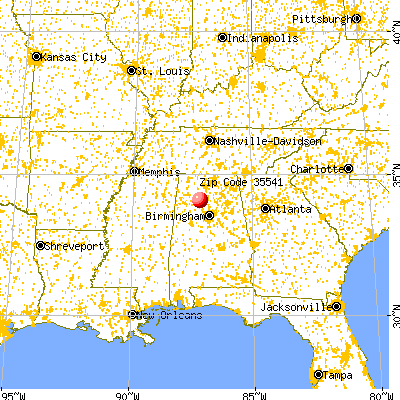 Arley, AL (35541) map from a distance