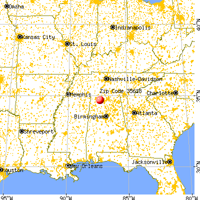 Courtland, AL (35618) map from a distance