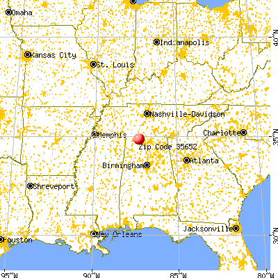 Rogersville, AL (35652) map from a distance