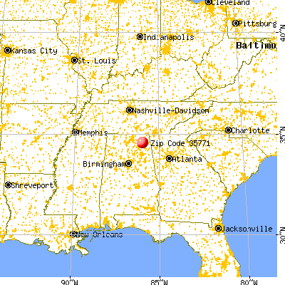 Section, AL (35771) map from a distance