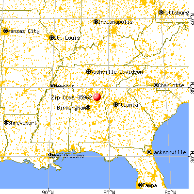 Crossville, AL (35962) map from a distance