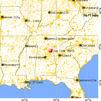 Fyffe, AL (35971) map from a distance