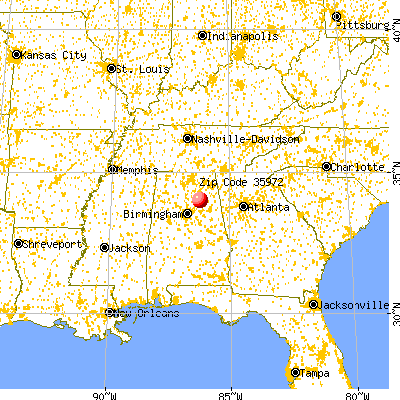 Gallant, AL (35972) map from a distance