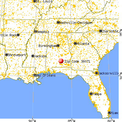 Rutledge, AL (36071) map from a distance