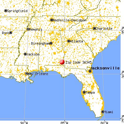 Headland, AL (36345) map from a distance