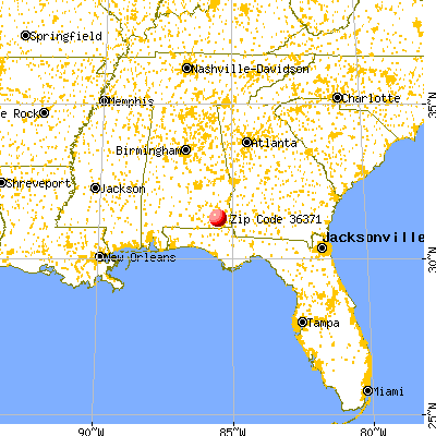 Pinckard, AL (36371) map from a distance