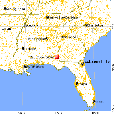 Webb, AL (36376) map from a distance