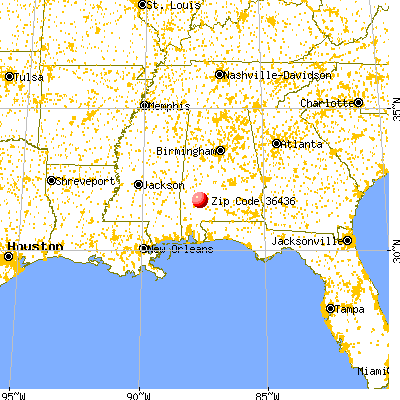 Fulton, AL (36436) map from a distance