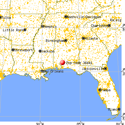Flomaton, AL (36441) map from a distance