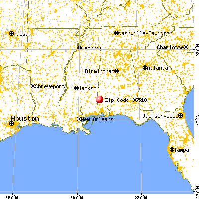 Chatom, AL (36518) map from a distance