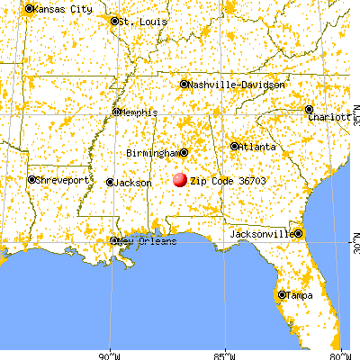 Valley Grande, AL (36703) map from a distance