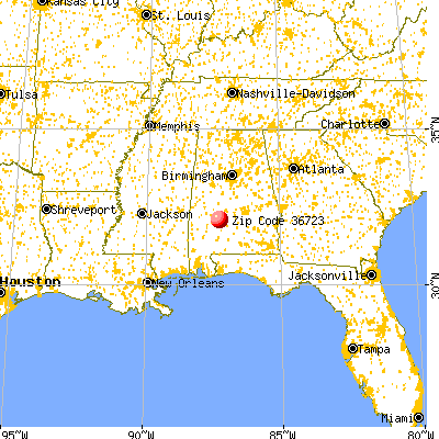 Boykin, AL (36723) map from a distance