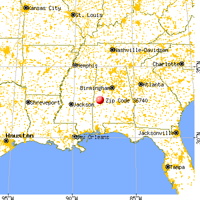 Forkland, AL (36740) map from a distance