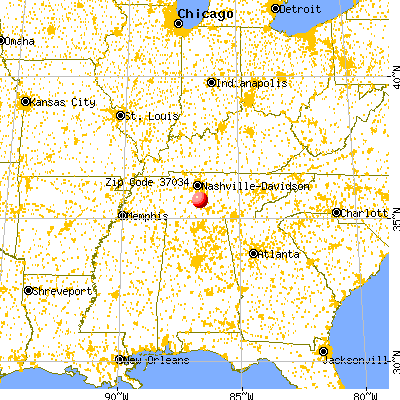 Chapel Hill, TN (37034) map from a distance