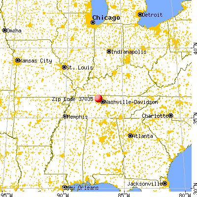 Pleasant View, TN (37035) map from a distance