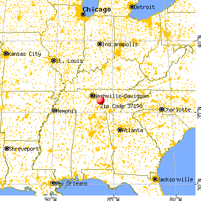 Woodbury, TN (37190) map from a distance