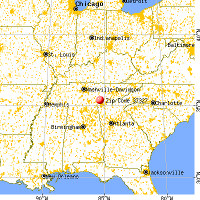 Dunlap, TN (37327) map from a distance