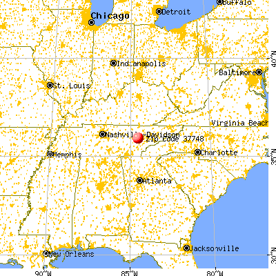 Harriman, TN (37748) map from a distance