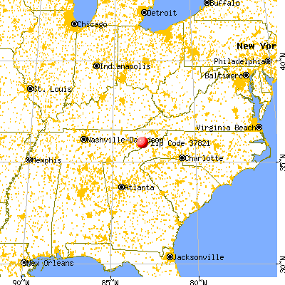 Newport, TN (37821) map from a distance