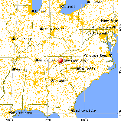 White Pine, TN (37890) map from a distance