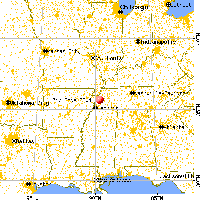 Henning, TN (38041) map from a distance