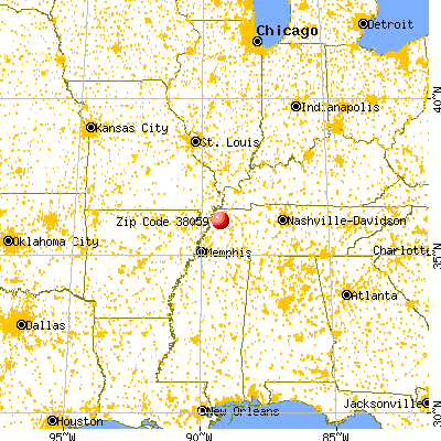 Newbern, TN (38059) map from a distance