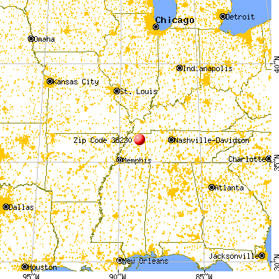 Greenfield, TN (38230) map from a distance