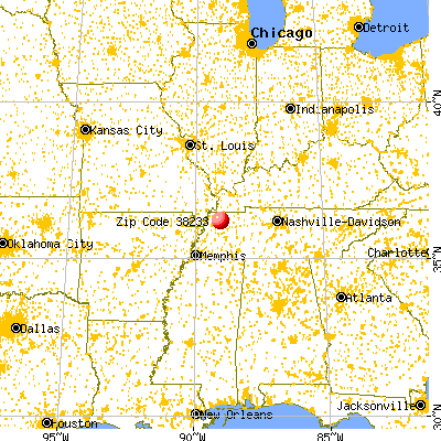 Kenton, TN (38233) map from a distance