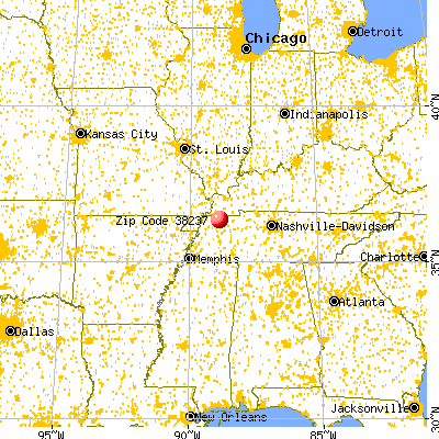 Martin, TN (38237) map from a distance