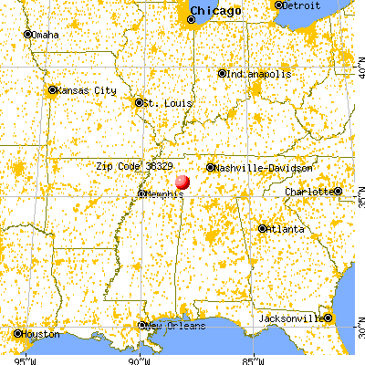 Decaturville, TN (38329) map from a distance