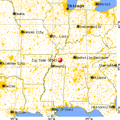 Humboldt, TN (38343) map from a distance