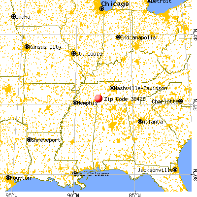 Clifton, TN (38425) map from a distance